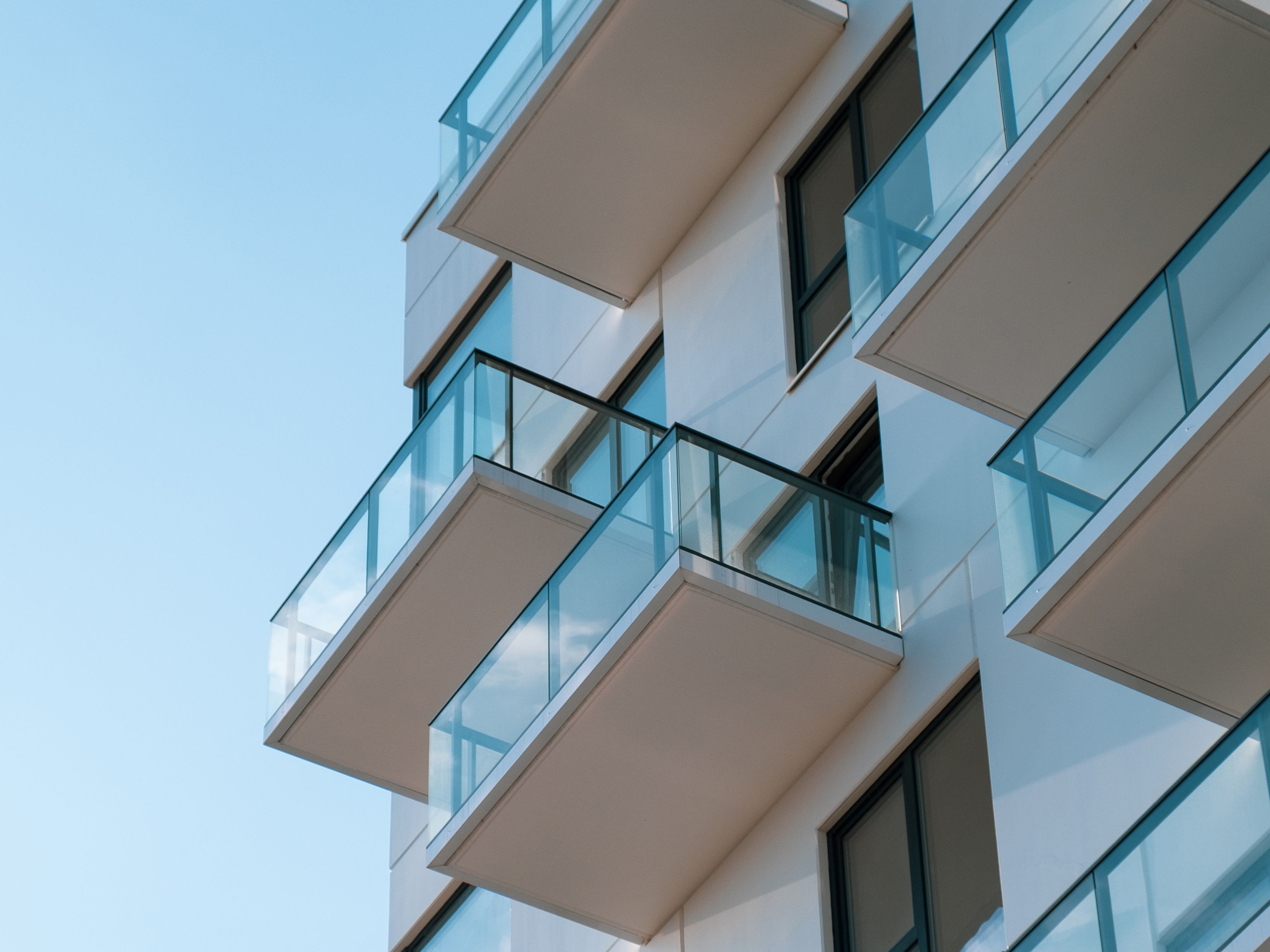 Modern apartment rental building exterior